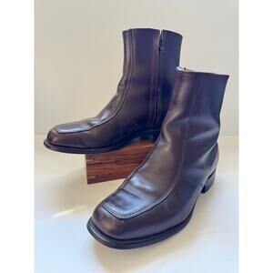 Executive Imperial Men’s 7 3E Brown Leather Side-Zip Ankle Boots O’Sullivan Sole